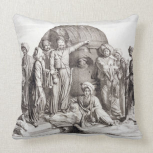 Monsieur Drovetti and his followers using a plumb Cushion