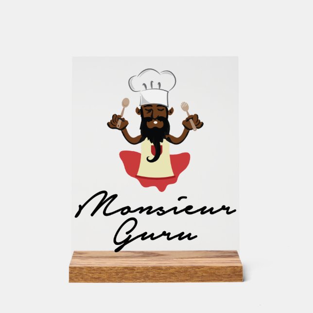 Monsieur Guru Acrylic Sign (Front)