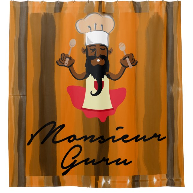 Monsieur Guru Shower Curtain (Front)
