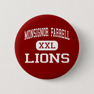 Monsignor Farrell - Lions - High - Staten Island 6 Cm Round Badge