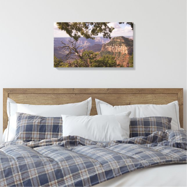 Monsoon Season At North Rim Of The Grand Canyon Canvas Print (Insitu(Bedroom))