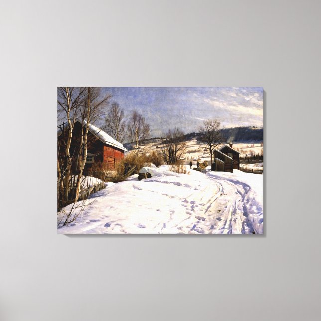 Monsted - Winter Landscape in Lillehammer Canvas Print (Front)