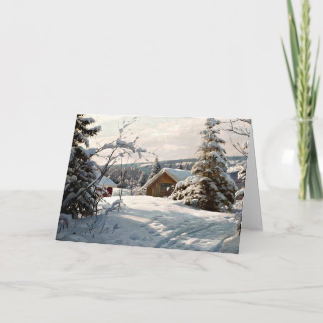 Monsted - Winter Landscape in Solbelyst Card (Front)