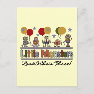 Monster 3rd Birthday Tshirts and Gifts Postcard