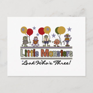 Monster 3rd Birthday Tshirts and Gifts Postcard