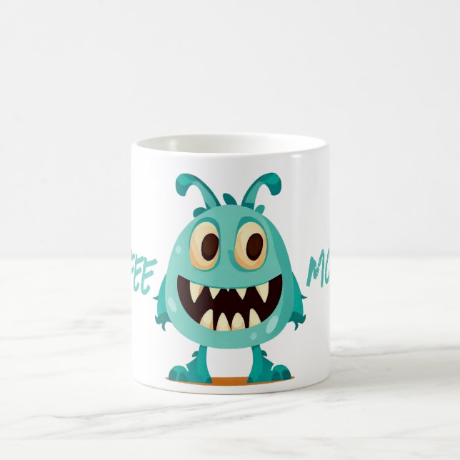 Monster/Alien/Cartoon/Blue Coffee Mug (Center)