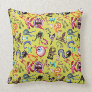 Monster alphabet kid's pattern cushion