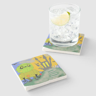 Monster and Me Stone Coaster