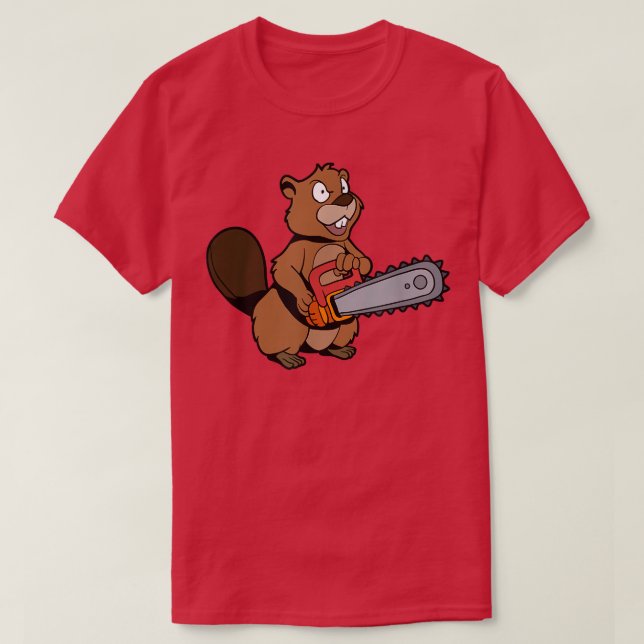 Monster animals  chainsaw beaver  T-Shirt (Design Front)