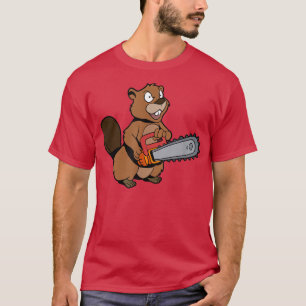 Monster animals chainsaw beaver T-Shirt