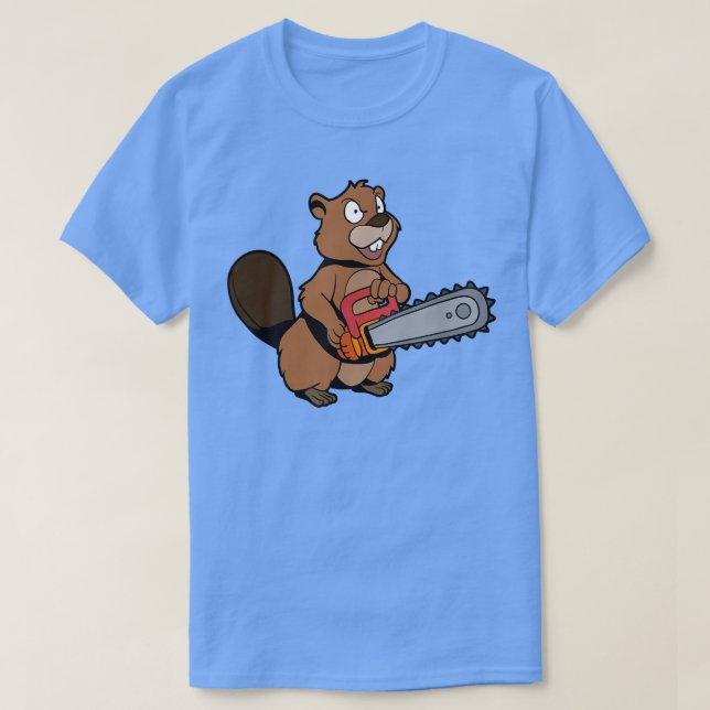 Monster animals - chainsaw beaver  T-Shirt (Design Front)