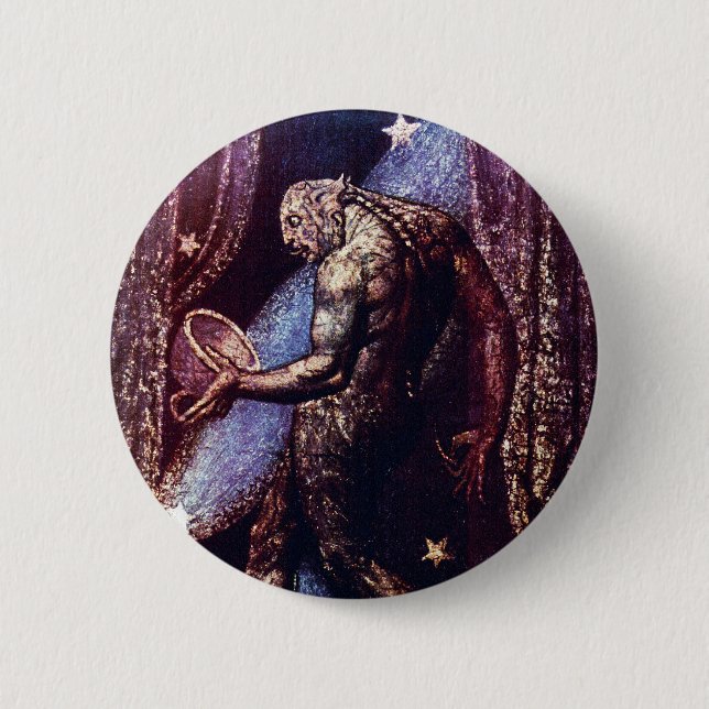 Monster Art:  Ghost of a Flea by William Blake 6 Cm Round Badge (Front)