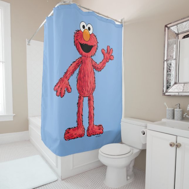 Monster at the End of this Story | Cutie Elmo Shower Curtain (In Situ)