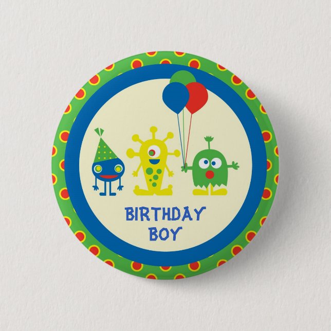 Monster Bash Birthday Button (Front)