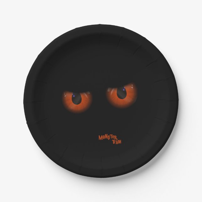 Monster Bash Halloween Paper Plate (Front)