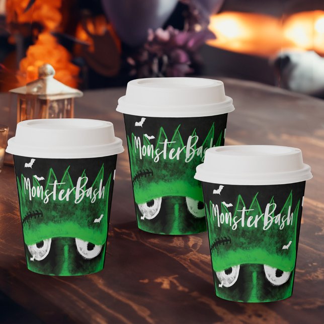 Monster Bash Spooky Frankenstein Halloween Party Paper Cups (Monster Bash Spooky Frankenstein Halloween Party Paper Cups)