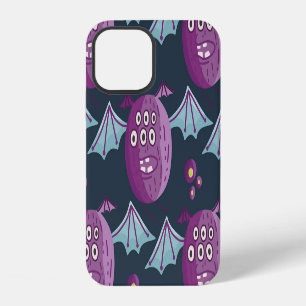 Monster Bats: Cute Cartoon Vintage iPhone 12 Case