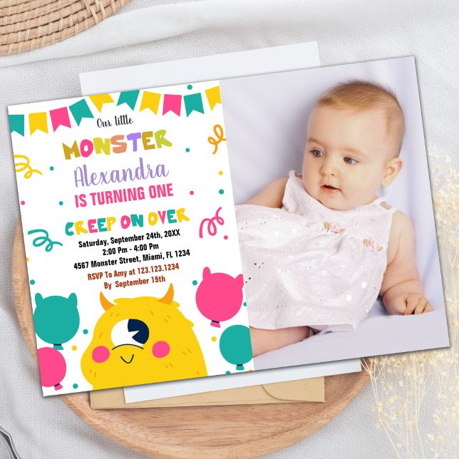 Monster Birthday Invitations Ballons Flags photo (Monster Birthday Invitations Ballons Flags photo)