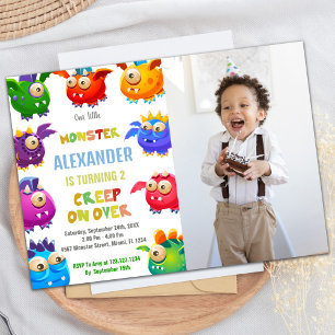 Monster Birthday Invitations, Fly Monsters photo Invitation