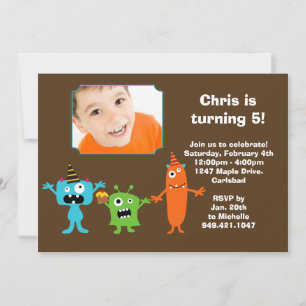 Monster Birthday Party Invitation