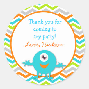 Monster Birthday Stickers