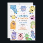 Monster Boy Birthday Invitation<br><div class="desc">Monster Boy Birthday Invitation</div>