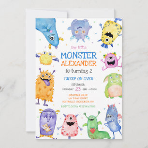 Monster Boy Birthday Invitation