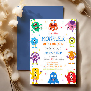 Monster Boy Birthday Invitation