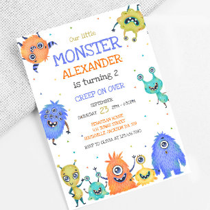 Monster Boy Birthday Invitation