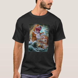 Monster Bulldog As Kraken Attack A War Ship At Hig T-Shirt