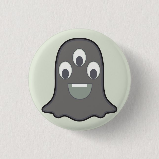 Monster Button: Ghost 3 Cm Round Badge (Front)