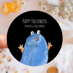 Monster Candy Happy Halloween Classic Round Sticker