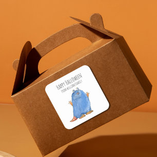 Monster Candy Happy Halloween Square Sticker