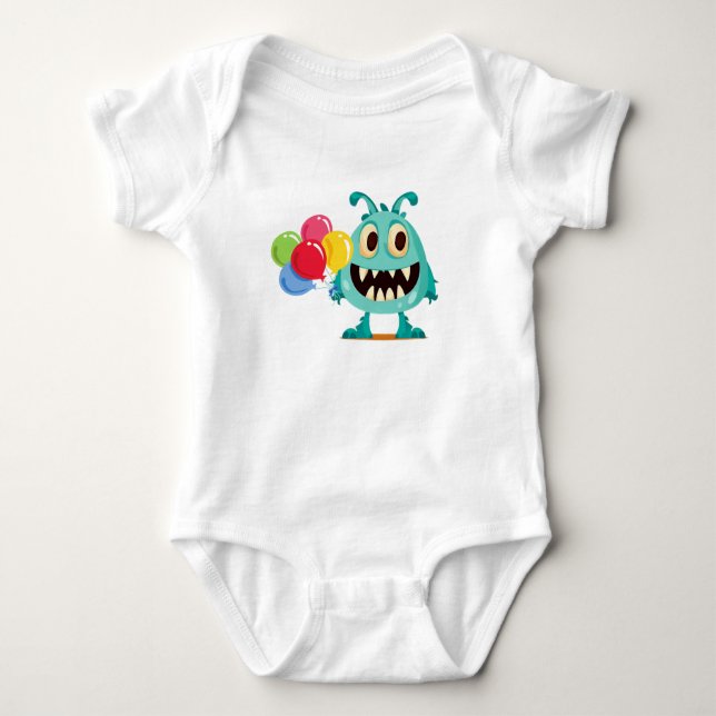 Monster/Cartoon/alien Baby Bodysuit (Front)