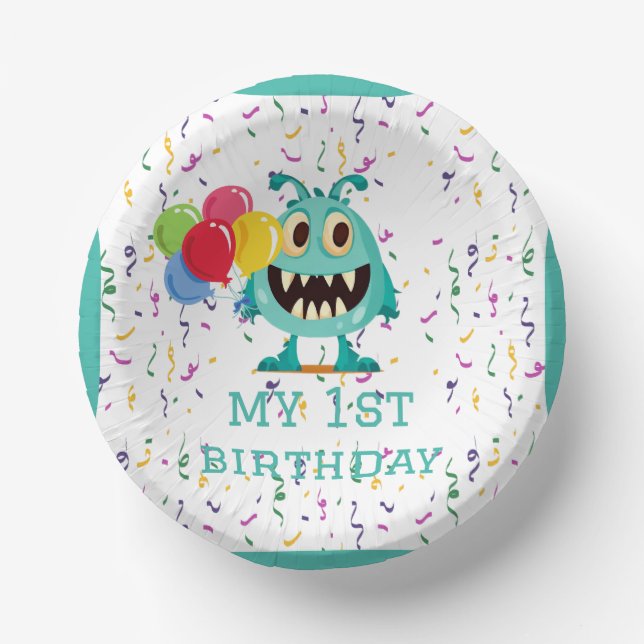 Monster/Cartoon/alien Paper Plate (Front)
