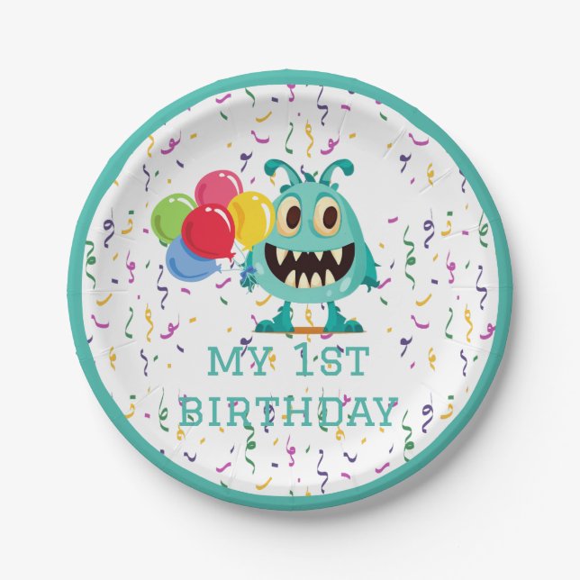Monster/Cartoon/alien Paper Plate (Front)
