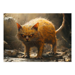 Monster cat photo print