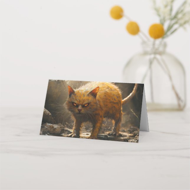 Monster cat  place card (Front)