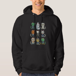 Monster Cats Halloween Horror Boys Girls Kids Hoodie