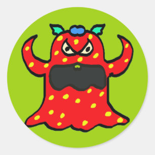 monster classic round sticker