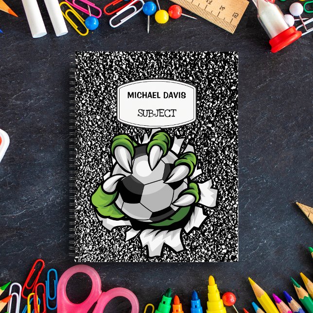 Monster Claw Holding Soccer Foot Custom Spiral Notebook (Creator Uploaded)