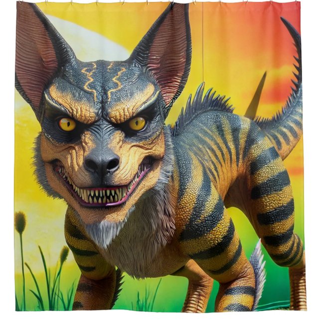 Monster Creature Shower Curtain (Front)