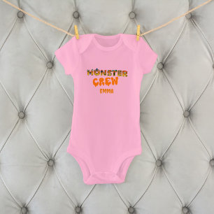 Monster Crew Custom Name Halloween Baby Bodysuit
