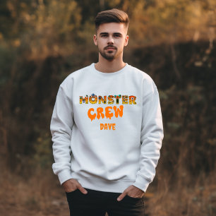 Monster Crew Custom Name Halloween Sweatshirt