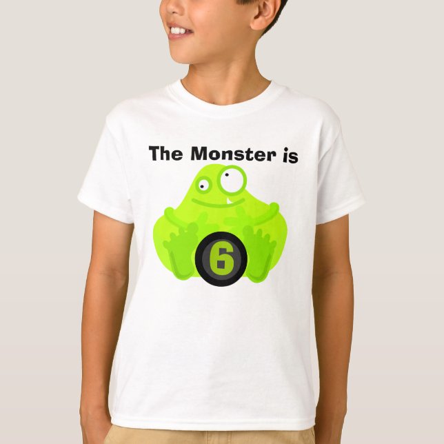 Monster Customisable Birthday Tshirts (Front)