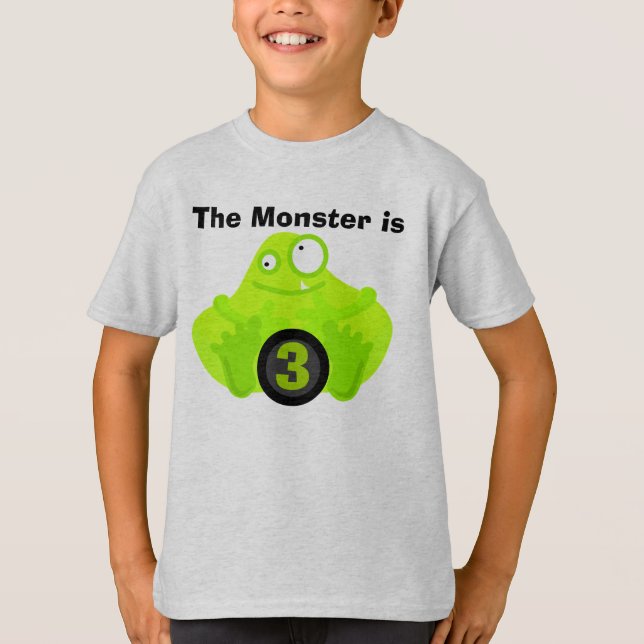 Monster Customisable Birthday Tshirts (Front)