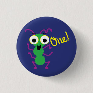 Monster Cute Funny 1st Birthday Party Theme 3 Cm Round Badge