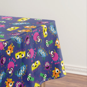 Monster Cute Funny 1st Birthday Party Theme Tablecloth
