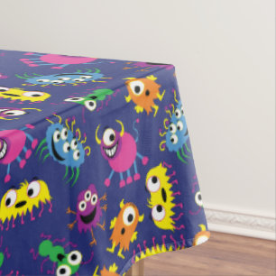 Monster Cute Funny 1st Birthday Party Theme Tablecloth