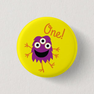 Monster Cute Kids Birthday Party Theme 3 Cm Round Badge
